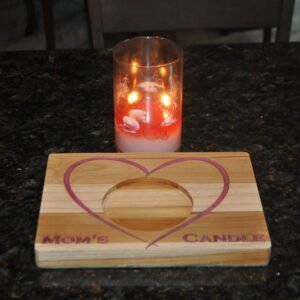 Teak  Mom's Candle Holder