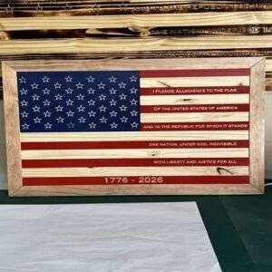Small American Flag with Pledge