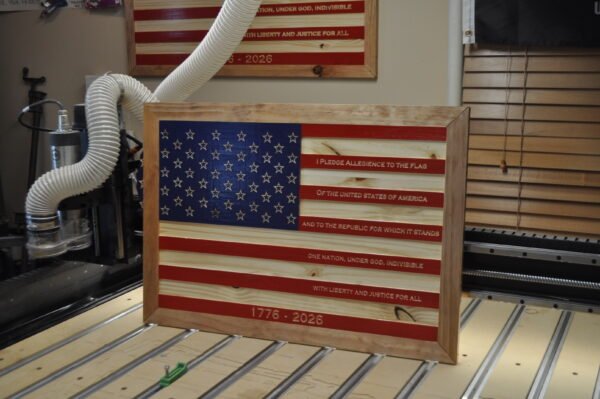Small American Flag with Pledge - Image 2
