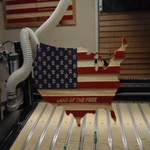 USA Map Flag